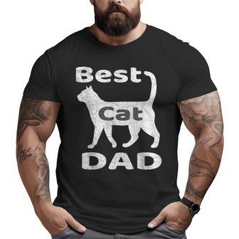Best Cat Dad Ever Dad Big and Tall Men T-shirt | Mazezy