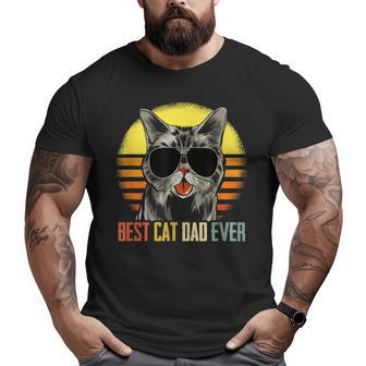 Best Cat Dad Ever Cat Lover Cat Big and Tall Men T-shirt | Mazezy
