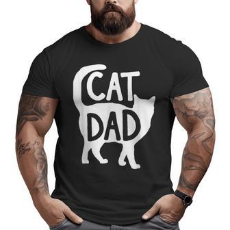Best Cat Dad Fathers Day Men Kitty For Father Big and Tall Men T-shirt | Mazezy