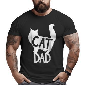 Best Cat Dad Men Fathers Day Kitty Big and Tall Men T-shirt | Mazezy