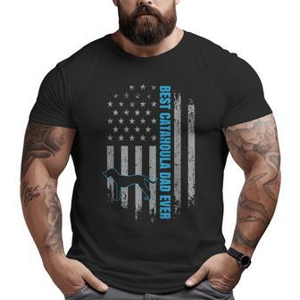 Best Catahoula Dad Ever Catahoula Leopard Dog American Flag Big and Tall Men T-shirt | Mazezy UK