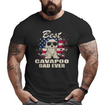 Best Cavapoo Dad Ever Independence Day Vintage Big and Tall Men T-shirt | Mazezy