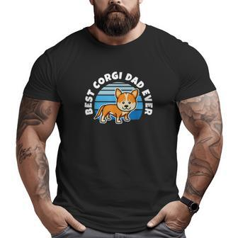 Best Corgi Dad Ever Dog Retro Big and Tall Men T-shirt | Mazezy