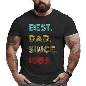 Best Dad Since 1983 Fathers Day Big and Tall Men T-shirt | Mazezy