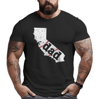 Best Dad Baseball California Softball For Dad Big and Tall Men T-shirt | Mazezy
