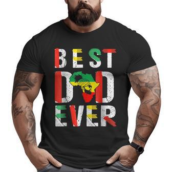 Best Dad Ever African Junenth Father's Day Big and Tall Men T-shirt | Mazezy