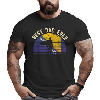 Best Dad Ever Bosnia & Herzegovina Hero Vintage Flag Big and Tall Men T-shirt | Mazezy UK