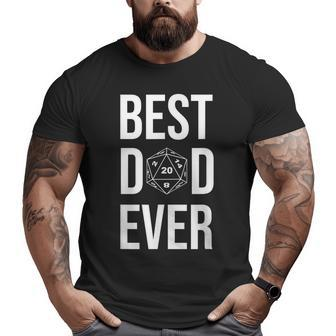 Best Dad Ever D20 Dice Rpg Role Playing Board Game Big and Tall Men T-shirt | Mazezy