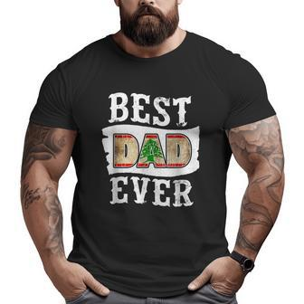 Best Dad Ever Father's Day Lebanese Flag Lebanon Big and Tall Men T-shirt | Mazezy AU