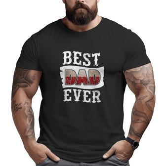 Best Dad Ever Father's Day Polish Flag Poland Polska Big and Tall Men T-shirt | Mazezy
