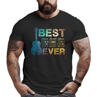 Best Dad Ever Guitar Chords Guitarist Father Father's Day Big and Tall Men T-shirt | Mazezy