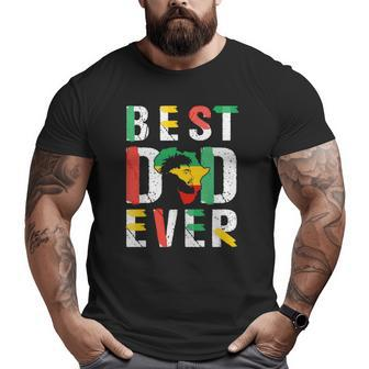 Best Dad Ever Juneteenth Flag Men Africa Map Freedom Day Big and Tall Men T-shirt | Mazezy