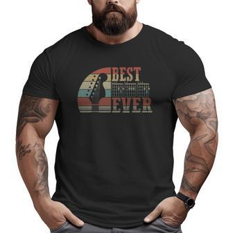 Best Dad Ever Vintage Guitarist Father Guitar Men Tees Big and Tall Men T-shirt | Mazezy