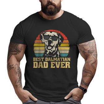 Best Dalmatian Dog Dad Father Papa Puppy Retro Big and Tall Men T-shirt | Mazezy