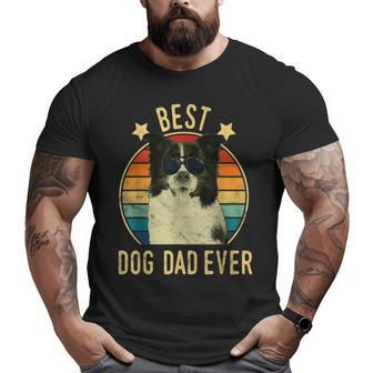 Best Dog Dad Ever Border Collie Father's Day Big and Tall Men T-shirt | Mazezy