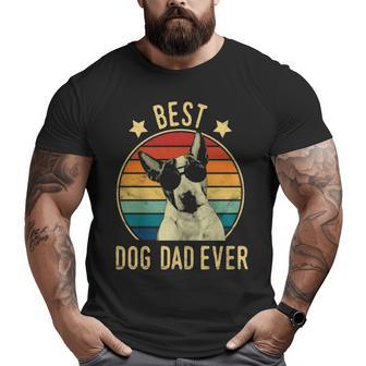 Best Dog Dad Ever Bull Terrier Father's Day Gif Big and Tall Men T-shirt | Mazezy