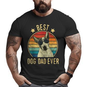 Best Dog Dad Ever Bull Terrier Father's Day Big and Tall Men T-shirt | Mazezy