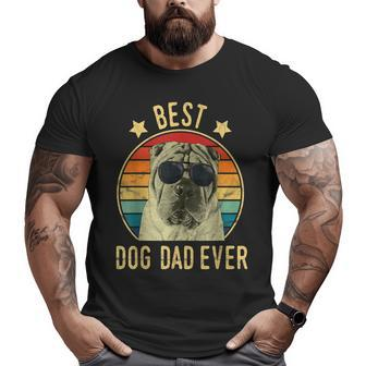 Best Dog Dad Ever Chinese Sharpei Father's Day Big and Tall Men T-shirt | Mazezy