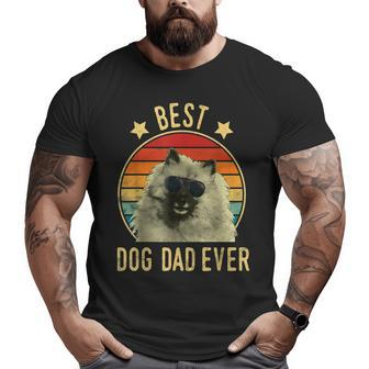 Best Dog Dad Ever Keeshond Father's Day Big and Tall Men T-shirt | Mazezy