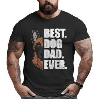 Best Dog Dad Ever Malinois Dad Father's Day Big and Tall Men T-shirt | Mazezy