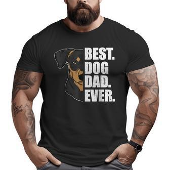 Best Dog Dad Ever Mini Pinscher Dad Father's Day Big and Tall Men T-shirt | Mazezy