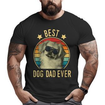 Best Dog Dad Ever Pekingese Father's Day Big and Tall Men T-shirt | Mazezy