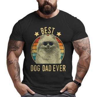 Best Dog Dad Ever Pomeranian Father's Day Big and Tall Men T-shirt | Mazezy