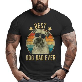 Best Dog Dad Ever Soft Coated Wheaten Terrier Father's Day Big and Tall Men T-shirt | Mazezy