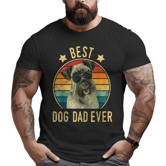 Best Dog Dad Ever Standard Schnauzer Father's Day Big and Tall Men T-shirt | Mazezy