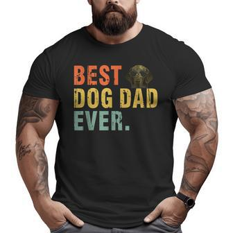 Best Dog Dad Ever T Flat Coated Retriever Big and Tall Men T-shirt | Mazezy