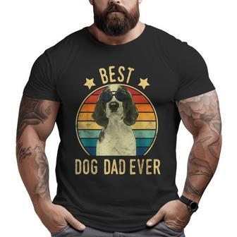 Best Dog Dad Ever Welsh Springer Spaniel Father's Day Big and Tall Men T-shirt | Mazezy