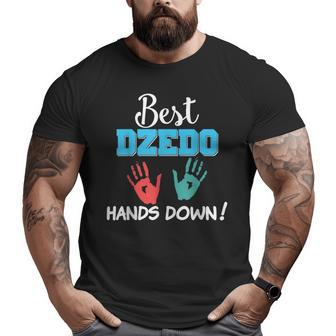 Best Dzedo Hands Down Dad Grandpa Father Day Lovely Big and Tall Men T-shirt | Mazezy