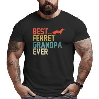 Best Ferret Grandpa Ever Retro Grandpa Big and Tall Men T-shirt | Mazezy CA