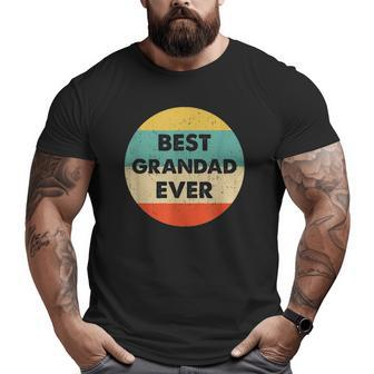Best Grandad Ever Retro Grandpa Big and Tall Men T-shirt | Mazezy