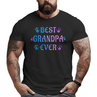Best Grandpa Ever Grandfather Grandad Big and Tall Men T-shirt | Mazezy
