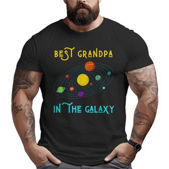 Best Grandpa In The Galaxy Milky Way Dad Science Space Big and Tall Men T-shirt | Mazezy