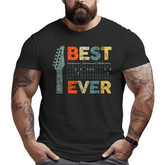 Best Guitar Dad Ever Chords Guitar Fathers Day Dad Big and Tall Men T-shirt | Mazezy
