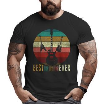 Best Guitar Dad Ever Music Guitar Father Big and Tall Men T-shirt | Mazezy