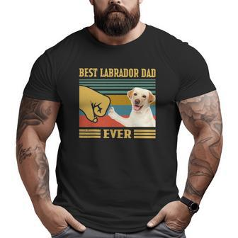 Best Labrador Dad Ever Vintage Father's Day Christmas Big and Tall Men T-shirt | Mazezy