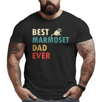 Best Marmoset Dad Ever Vintage T For Father Day Big and Tall Men T-shirt | Mazezy