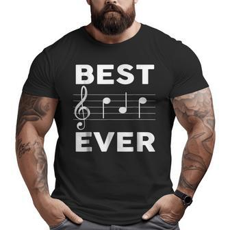 Best Music Dad Ever Musician Piano Guitar Player Big and Tall Men T-shirt | Mazezy