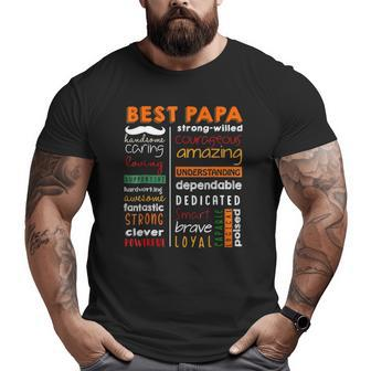 Best Papa Handsome Caring Loving Supportive Hardworking Big and Tall Men T-shirt | Mazezy