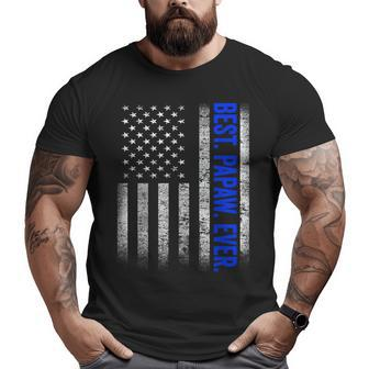 Best Papaw Ever Us Amarican Flag Dad Grandpa Father's Day Big and Tall Men T-shirt | Mazezy DE