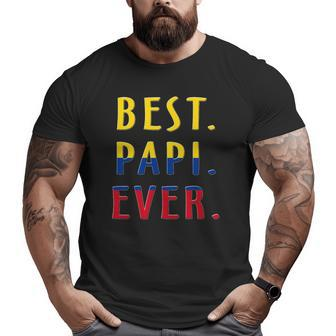 Best Papi Ever Colombian Flag Big and Tall Men T-shirt | Mazezy DE