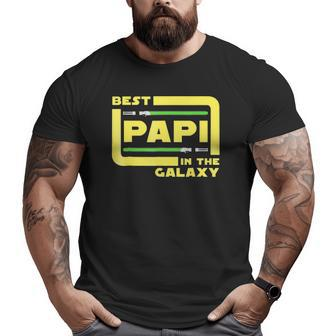 Best Papi In The Galaxy Father's Day Dads Big and Tall Men T-shirt | Mazezy