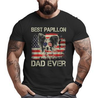 Best Papillon Dad Ever American Big and Tall Men T-shirt | Mazezy