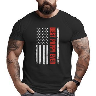Best Pappy Ever Us American Flag For Father's Day Big and Tall Men T-shirt | Mazezy
