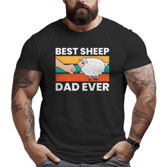 Best Sheep Dad Ever Cute Sheep Big and Tall Men T-shirt | Mazezy