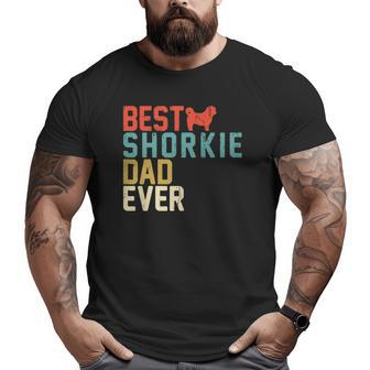 Best Shorkie Dad Ever Retro Vintage Big and Tall Men T-shirt | Mazezy