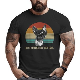 Best Sphynx Cat Dad Ever Retro Feline Animal Lover Big and Tall Men T-shirt | Mazezy